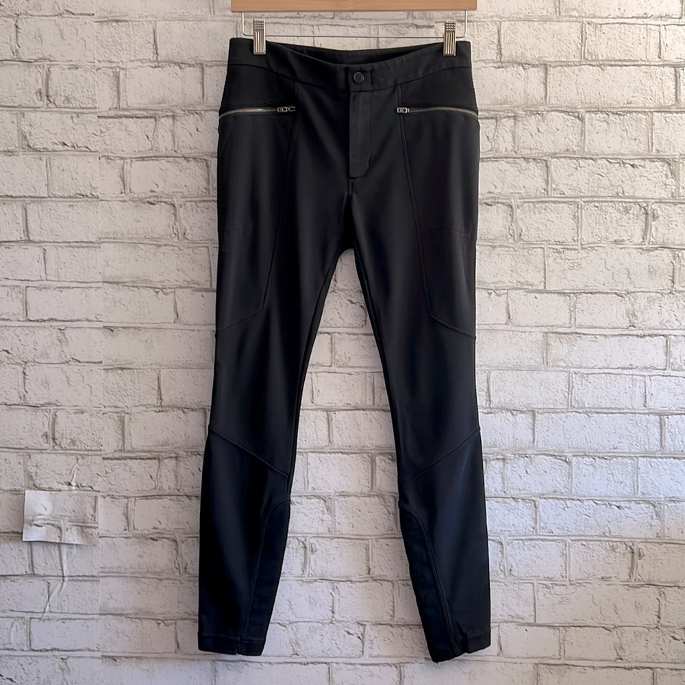 Athleta Ponte Moto 2 Skinny Pant Black Size 4 Stretch Wrinkle Resistant Packable - Picture 4 of 15